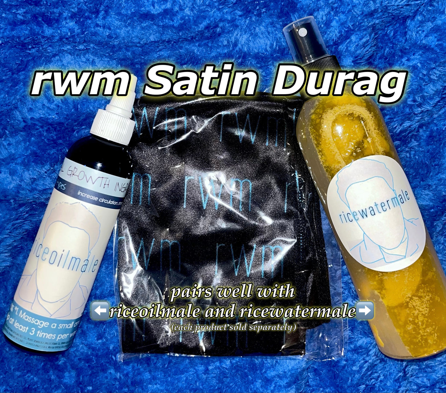 ricewatermale - Satin Durag (rwm logo)