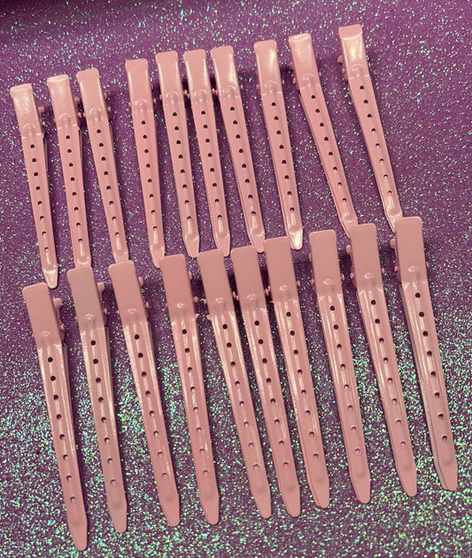 (Add on): Wholesale Packages: Pink Duck Bill Clips