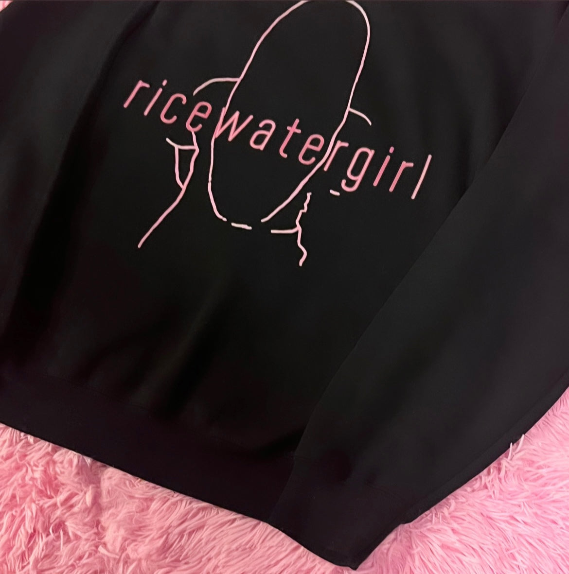 ricewatergirl - black logo sweatshirt