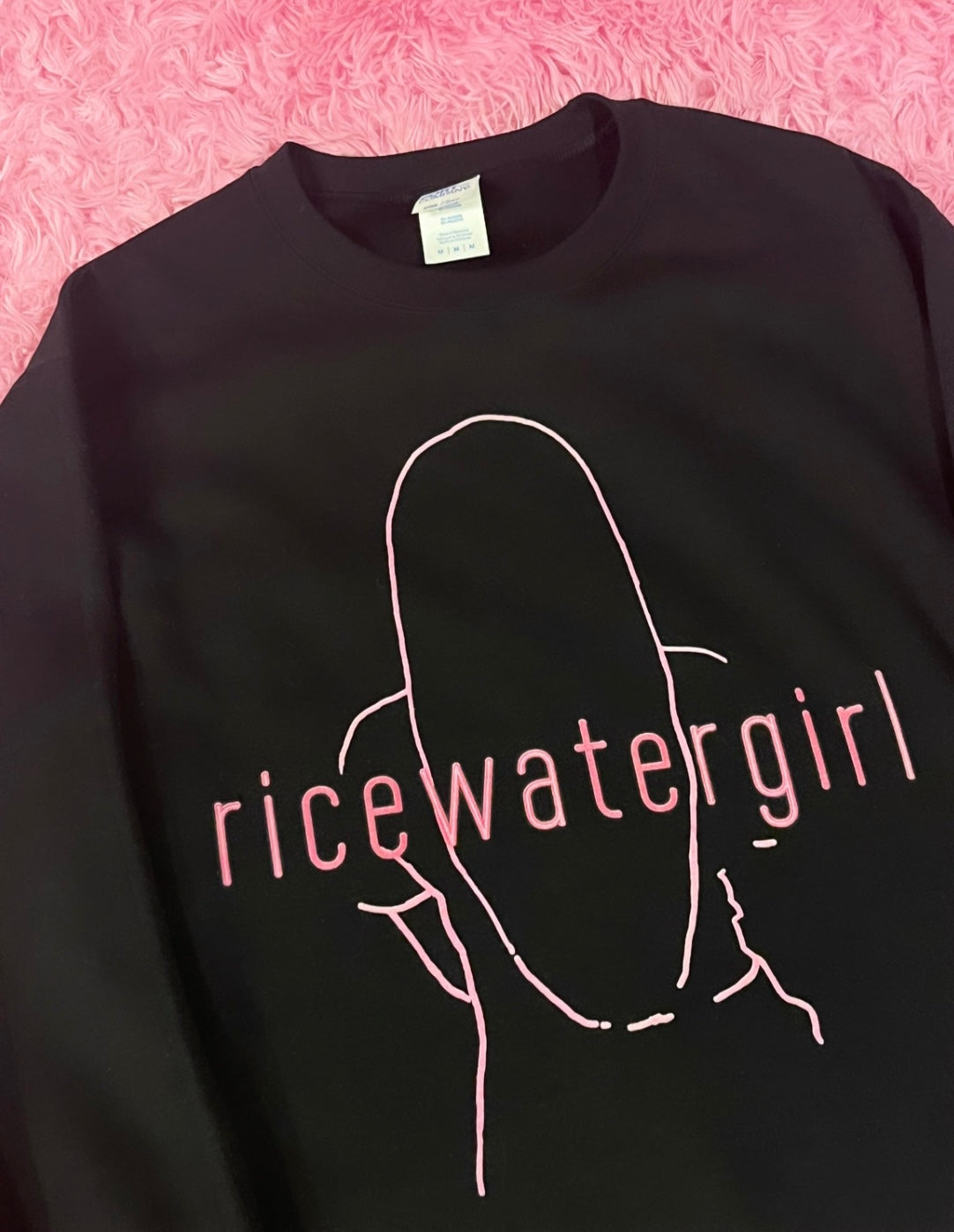 ricewatergirl - black logo sweatshirt