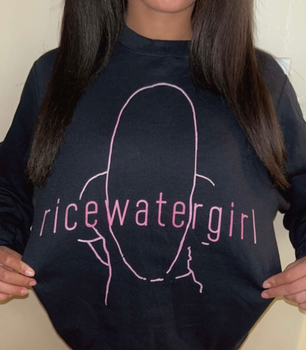 ricewatergirl - black logo sweatshirt